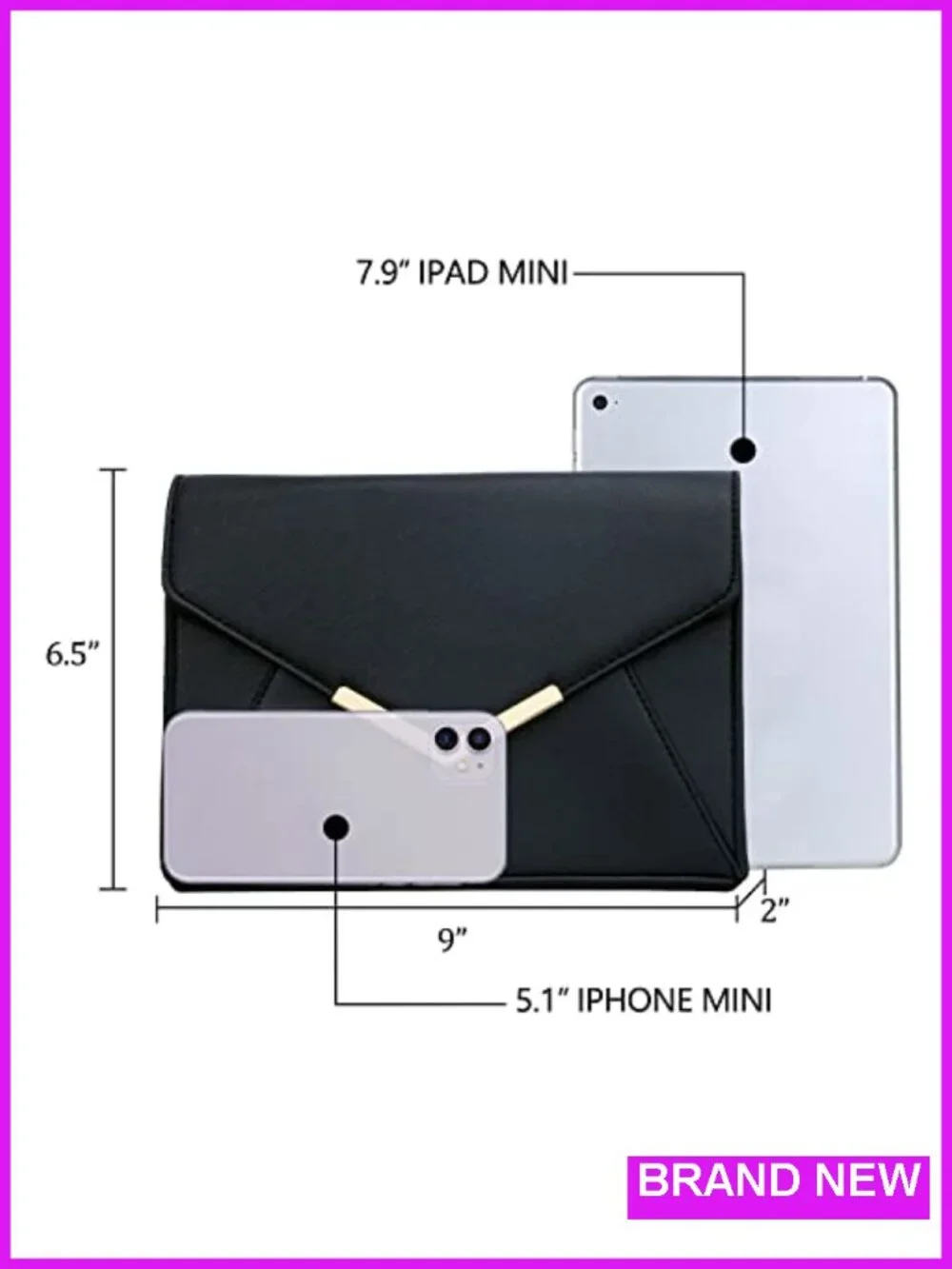 Evening Clutch Purse for Women, Faux Leather Chain Strap Party Handbag